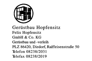 Gerüstbau Hopfensitz, Felix Hopfensitz GmbH & Co. KG