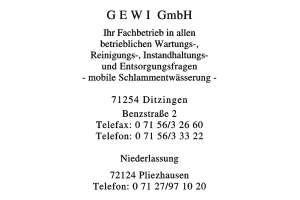 GEWI GmbH GEWI GmbH