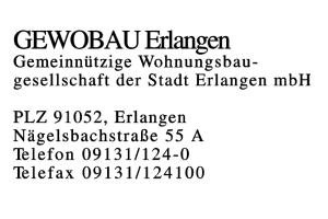 GEWOBAU Erlangen GEWOBAU Erlangen