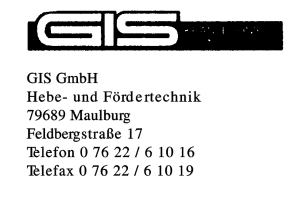 GIS GmbH Hebe- und Fördertechnik