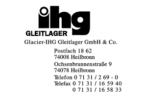 Glacier-IHG Gleitlager GmbH & Co. Glacier-IHG Gleitlager GmbH & Co.