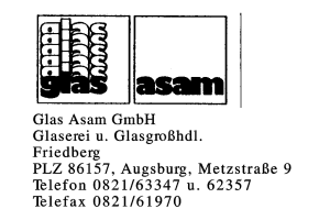 Glas Asam GmbH Glaserei u. Glasgroßhdl. Friedberg