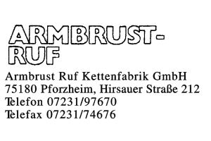 Armbrust Ruf Kettenfabrik Gmbh