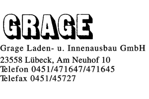 Grage Laden-u. Innenausbau GmbH Grage Laden-u. Innenausbau GmbH