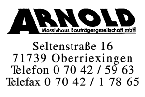 Arnold Massivhaus Bauträgergesellschaft mbH Arnold Massivhaus Bauträgergesellschaft mbH