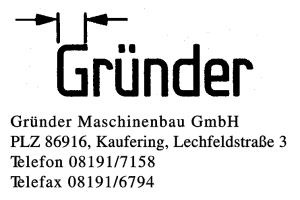 Gründer Maschinenbau GmbH