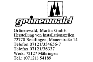 Grünenwald, Martin GmbH Grünenwald, Martin GmbH