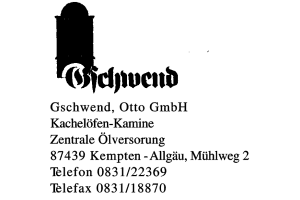 Gschwend, Otto GmbH Gschwend, Otto GmbH