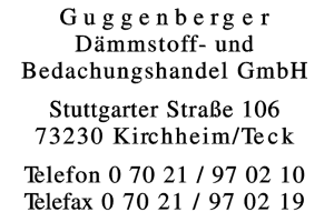 Guggenberger Dämmstoff- und Bedachungshandel GmbH