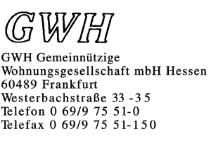 GWH Gemeinnützige Wohnungsgesellschaft mbH Hessen GWH Gemeinnützige Wohnungsgesellschaft mbH Hessen