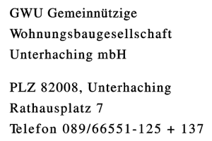 GWU Gemeinnützige Wohnungsbaugesellschaft Unterhaching mbH