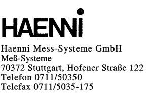 Haenni & Cie. GmbH Haenni & Cie. GmbH