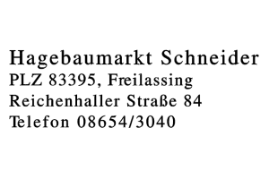 Hagebaumarkt Schneider