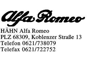 HÄHN Alfa Romeo