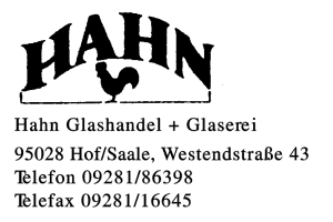 Hahn Glashandel + Glaserei Hahn Glashandel + Glaserei