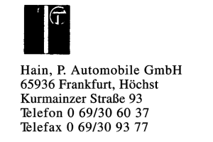 Hain, P. Automobile GmbH