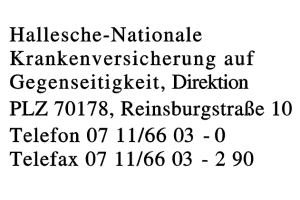 Hallesche-Nationale Krankenversicherung auf Gegenseitigkeit