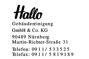 Hallo Gebäudereinigung GmbH & Co. KG