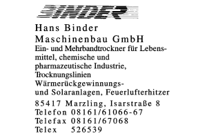 Hans Binder Maschinenbau GmbH