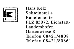 Hans Kelz Schreinerei + Bauelemente