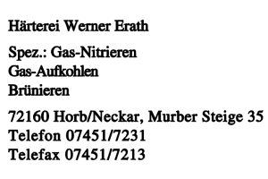 Härterei Werner Erath Härterei Werner Erath