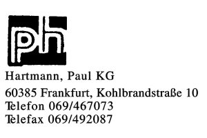 Hartmann, Paul KG Hartmann, Paul KG