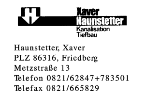 Haunstetter, Xaver