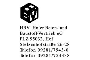 HBV Hofer Beton- und Baustoff- Vertrieb eG
