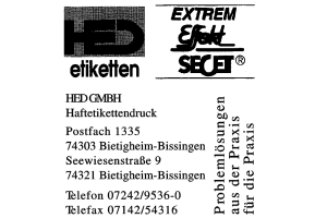 HED-Etiketten, Hed GmbH