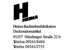 Heima Buchstabenfabrikation Heima Buchstabenfabrikation