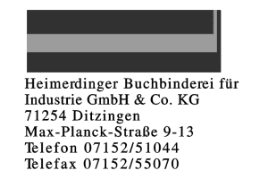 Heimerdinger Buchbinderei für Industrie GmbH & Co. KG Heimerdinger Buchbinderei für Industrie GmbH & Co. KG