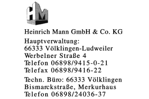 Heinrich Mann GmbH & Co. KG
