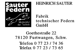 Heinrich Sauter Fabrik technischer Federn GmbH