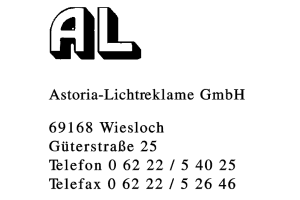 Astoria-Lichtreklame GmbH Astoria-Lichtreklame GmbH
