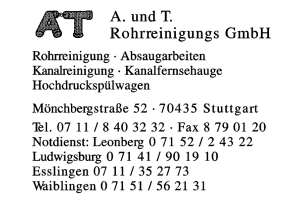 AT A. und T. Rohrreinigungs GmbH