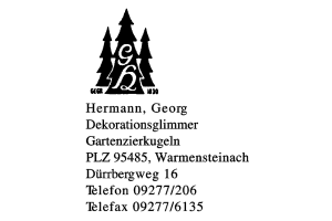 Hermann, Georg Dekorationsglimmer, Gartenzierkugeln Hermann, Georg Dekorationsglimmer, Gartenzierkugeln