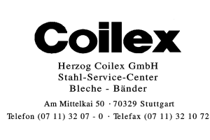 Herzog Coilex GmbH Stahl-Service-Center Bleche - Bänder Herzog Coilex GmbH Stahl-Service-Center Bleche - Bänder