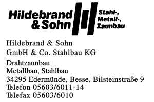 Hildebrand & Sohn GmbH & Co. Stahlbau KG