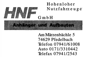 HNF Hohenloher Nutzfahrzeuge GmbH