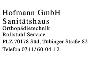 Hofmann GmbH Sanitätshaus