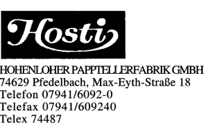 HOHENLOHER PAPPTELLERFABRIK GMBH