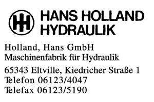 Holland, Hans GmbH Holland, Hans GmbH