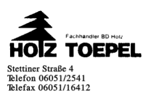 HOLZ TOEPEL