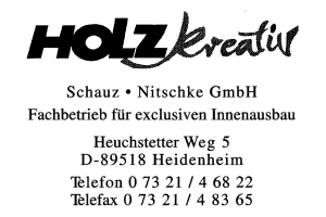 Holzkrativ Schauz ¥ Nitschke GmbH