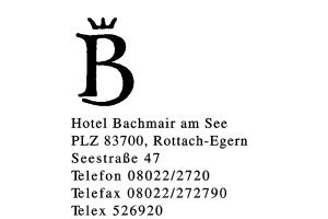 Hotel Bachmair am See Hotel Bachmair am See