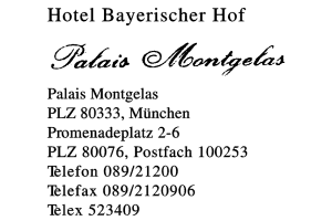 Hotel Bayerischer Hof Palais Montgelas Hotel Bayerischer Hof Palais Montgelas