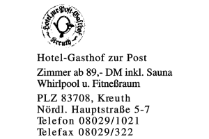 Hotel-Gasthof zur Post Hotel-Gasthof zur Post
