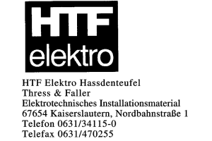 HTF Elektro Hassdenteufel Thress & Faller
