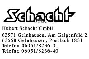 Hubert Schacht GmbH Hubert Schacht GmbH