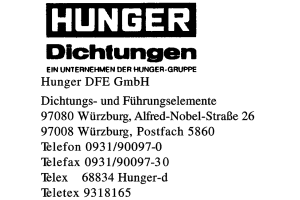 Hunger DFE GmbH Hunger DFE GmbH